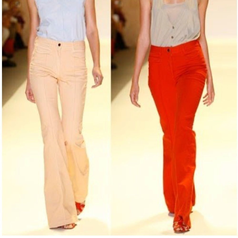 ADAM - Adam Lippes 70’s bootcut denim -Peach